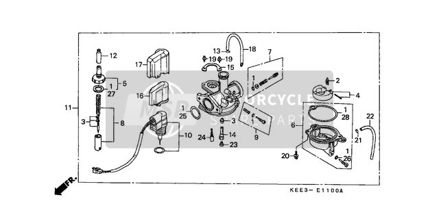 99102GHB0950, Surtidor,  Principal #95, Honda, 2